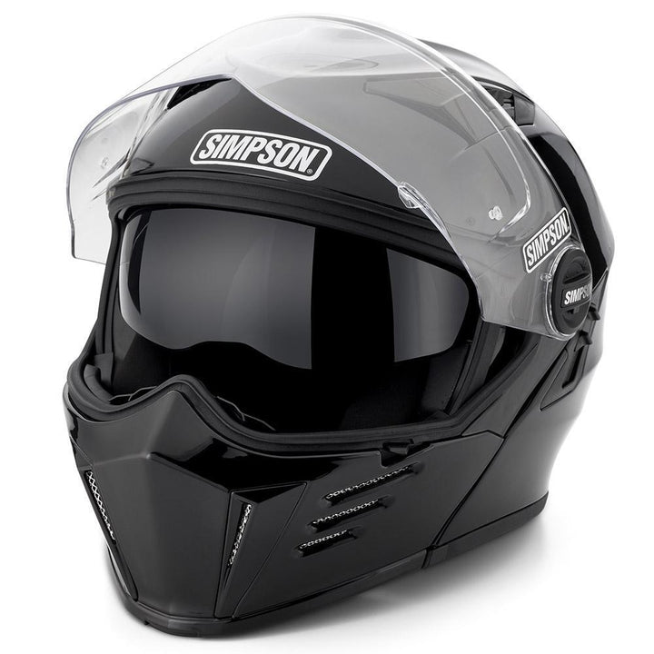 Simpson Motorcycle Helmet In Black