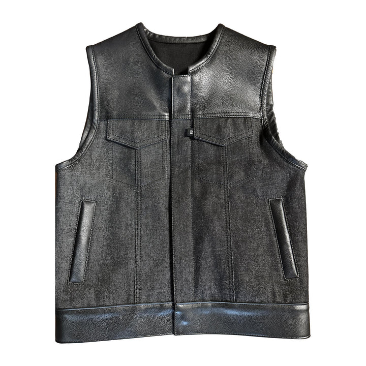 Stonewash Denim Hybrid Vest