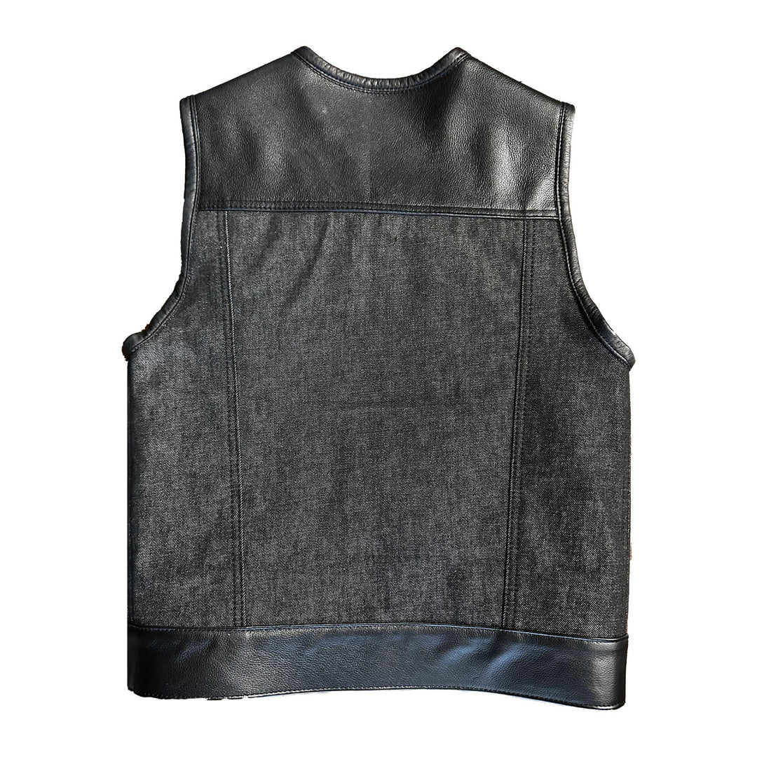 Stonewash Denim Hybrid Vest
