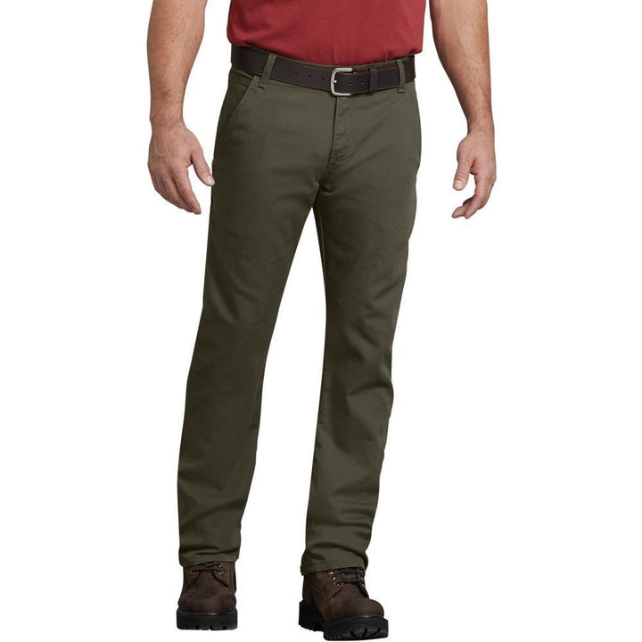 FLEX Regular Fit Straight Leg Tough Max™ Duck Carpenter Pants Stonewashed Moss Green - Espinoza's Leather