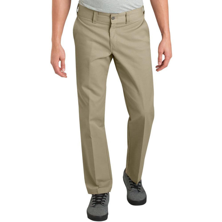 Slim Fit Straight Leg Work Pants- Khaki