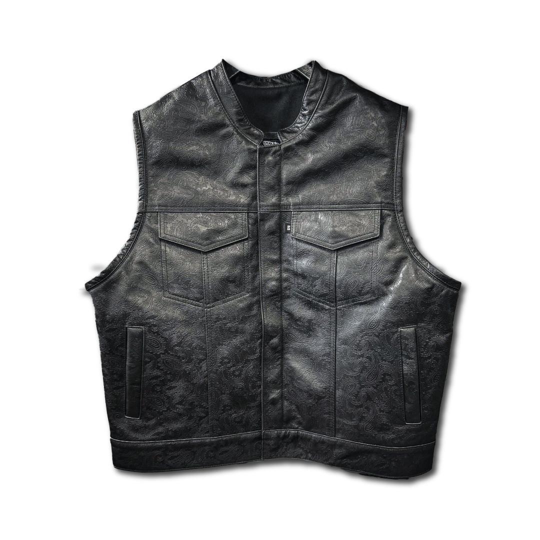 Embossed Paisley Club Vest - Espinoza's Leather