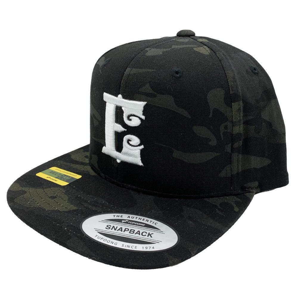 Espinozas White on Black Camo Snapback - Espinoza's Leather