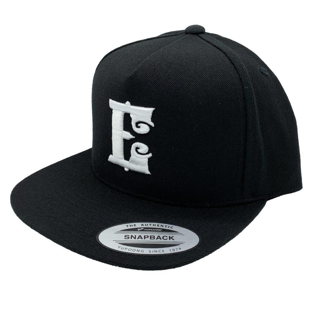 Espinozas White on Black Snapback - Espinoza's Leather