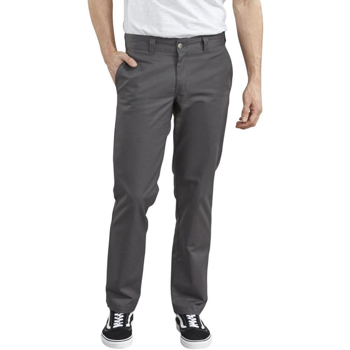 Slim Fit Straight Leg Work Pants- Charcoal Grey