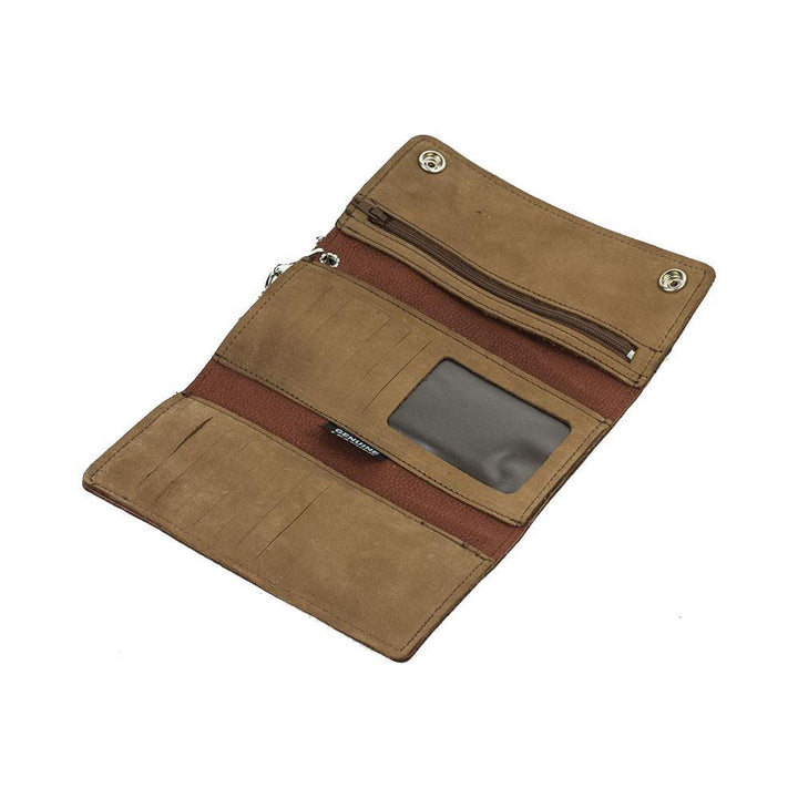 Full Leather Brown Wallet Large - Espinoza's Leather