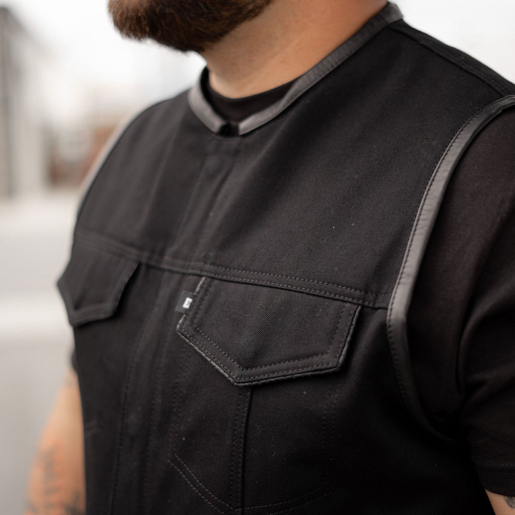 ESPINOZA'S LEATHER 衣装提供　革ジャン　USA製ベスト切替可能 Espinozas Leather Custom Vest - TMF Cycles – TMF Cycles