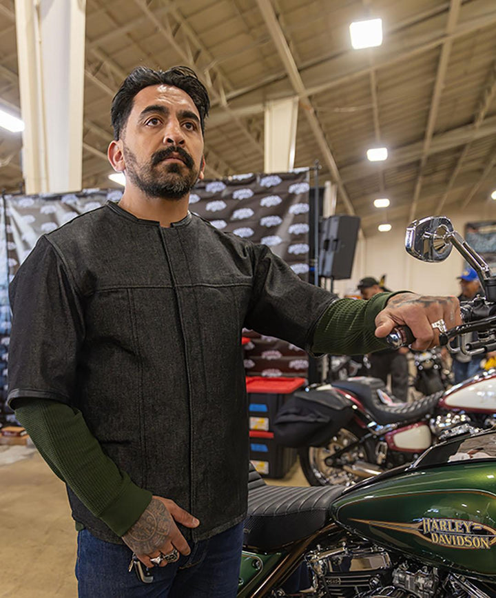 3/4 Stonewash Black Murda Club Shirt - Espinoza's Leather