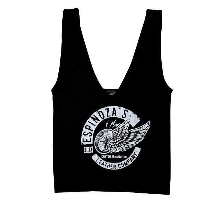 Winged Wheel Womens Cropped Tank