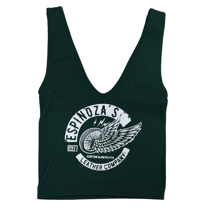 Winged Wheel Womens Cropped Tank