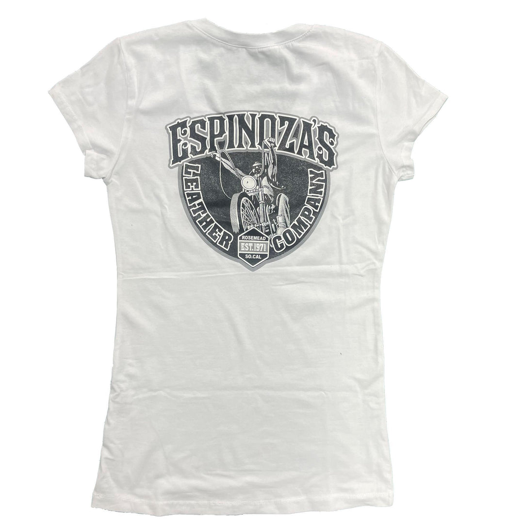 Classic Logo Womens V-Neck White