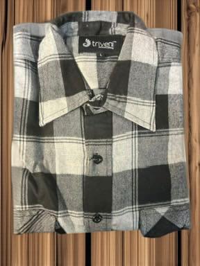 Black and Light Gray Flannel - Espinoza's Leather