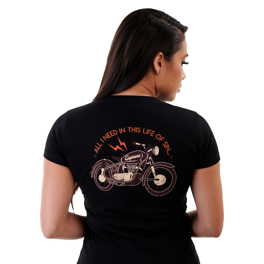 Black Life Of Sin Tee - Espinoza's Leather