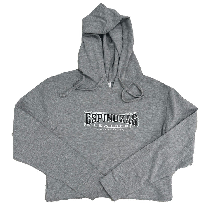 Espinozas Ladies Cropped Hoodie Traditional Logo - Espinoza's Leather