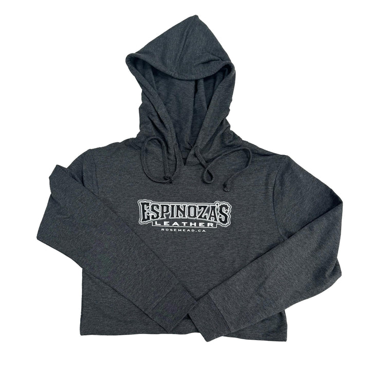 Espinozas Ladies Cropped Hoodie Traditional Logo - Espinoza's Leather