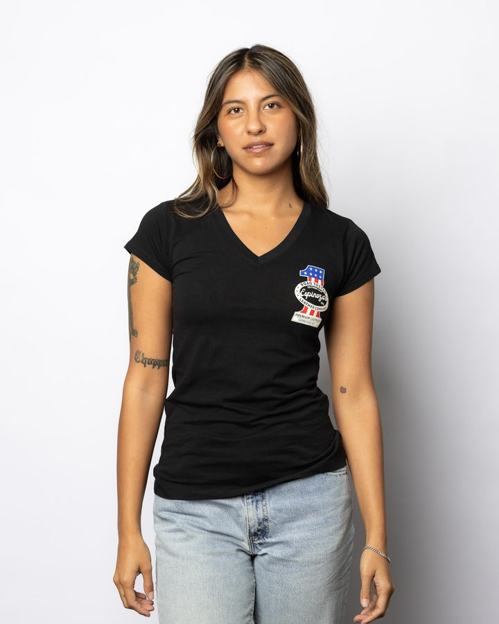 Espinozas Ladies The "One" V - Neck Tee - Espinoza's Leather