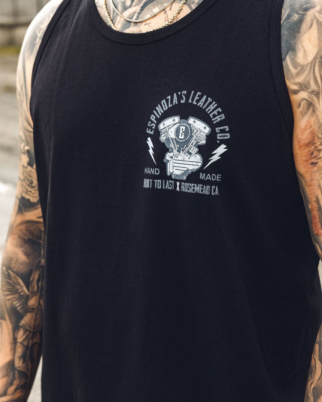 Espinoza's Subdued Tank - Black - Espinoza's Leather