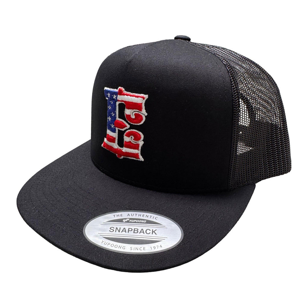 ESPINOZAS USA ON BLACK TRUCKER HAT - Espinoza's Leather