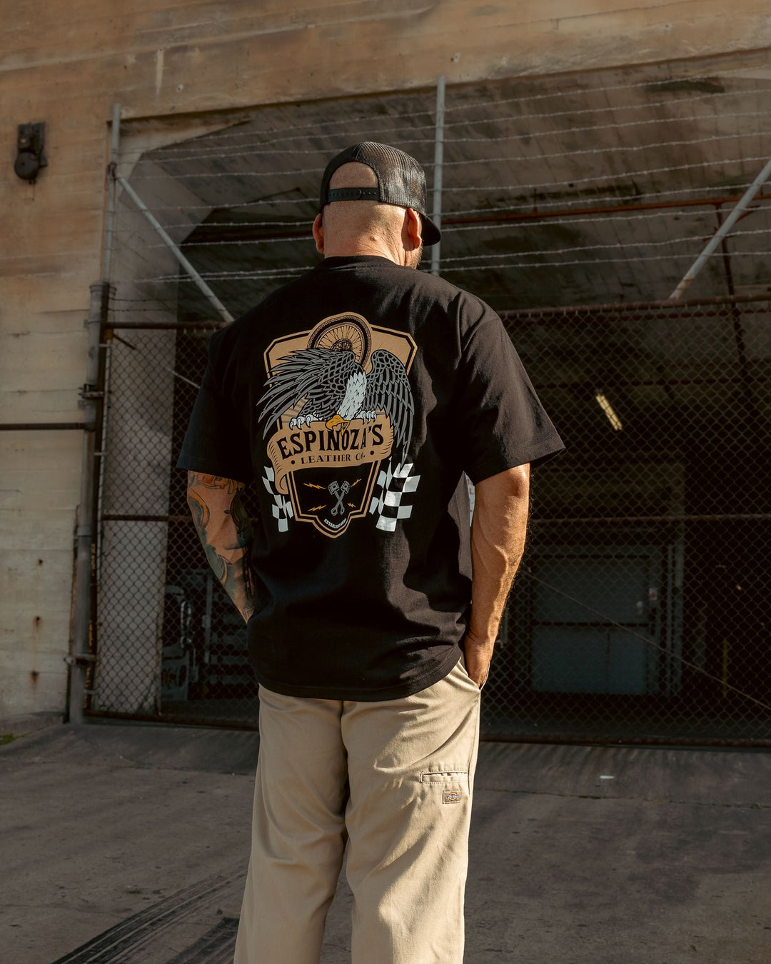 Espinoza's West Coast Tee - Black - Espinoza's Leather