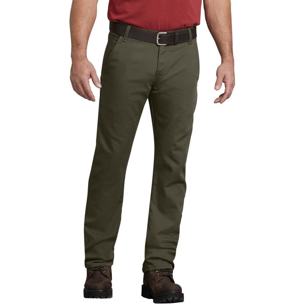 FLEX Regular Fit Straight Leg Tough Max&x2122; Duck Carpenter Pants Stonewashed Moss Green - Espinoza's Leather