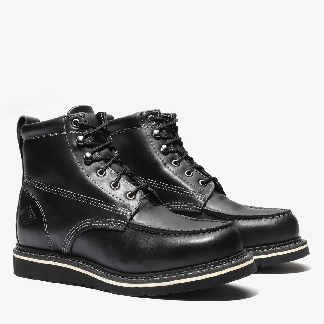 FRONTIER CLASSIC 6" MOC TOE BLACK - Espinoza's Leather