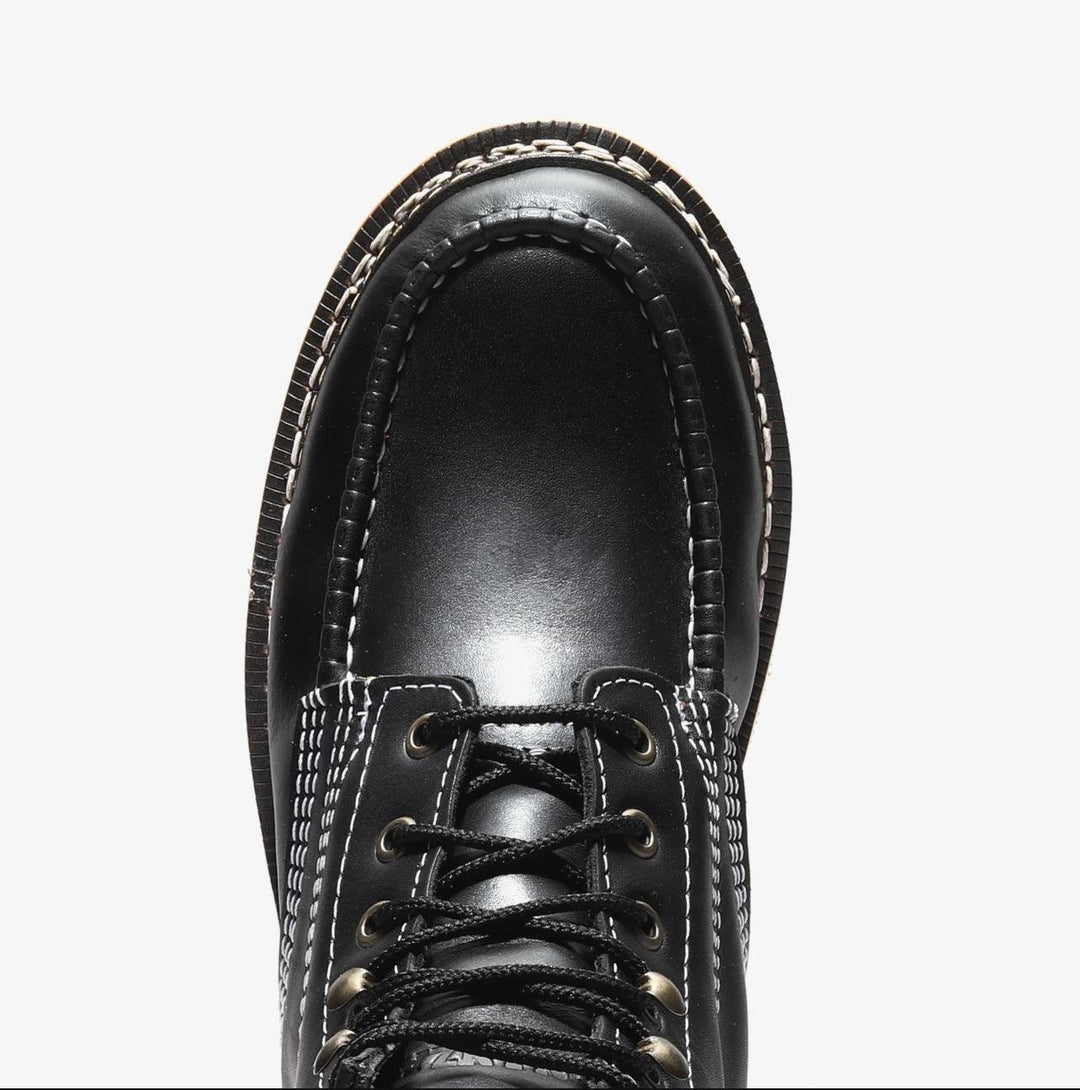 FRONTIER CLASSIC 6" MOC TOE BLACK - Espinoza's Leather
