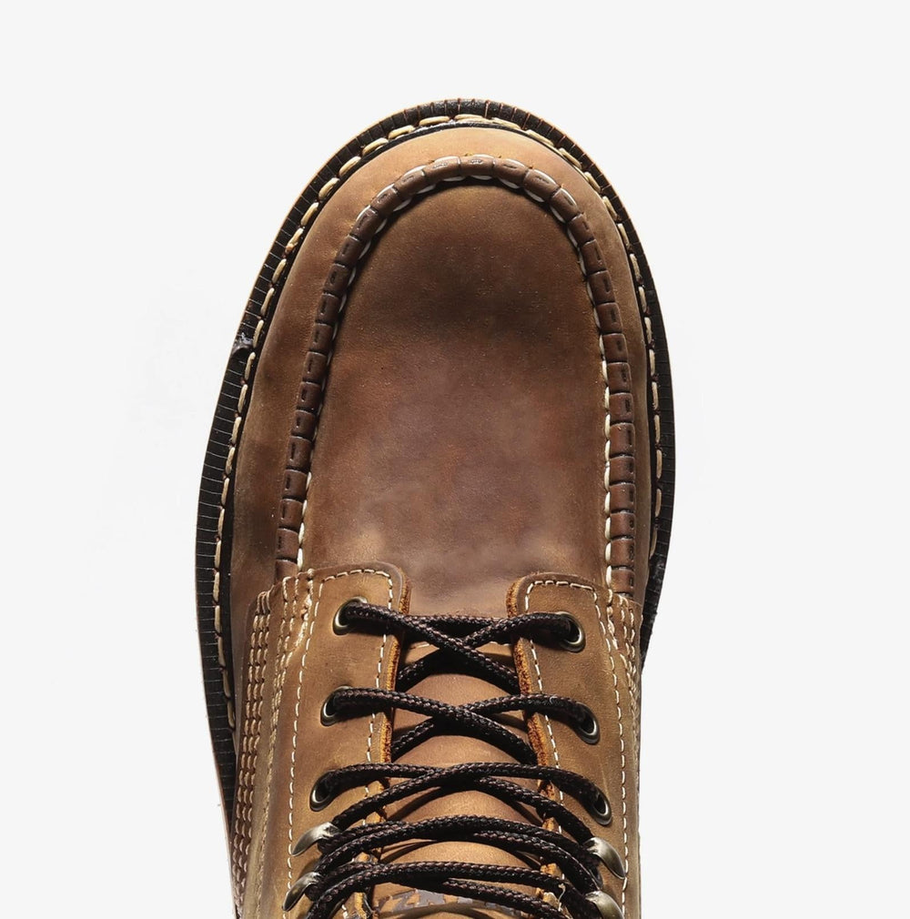 FRONTIER CLASSIC 6" MOC TOE CRAZY BROWN - Espinoza's Leather