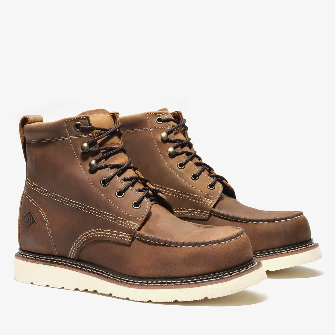FRONTIER CLASSIC 6" MOC TOE CRAZY BROWN - Espinoza's Leather