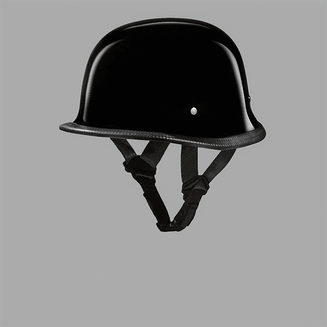 Gloss Black German Novelty Helmet - Espinoza's Leather