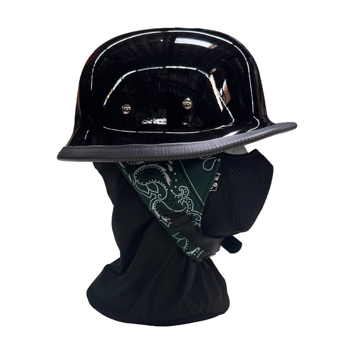 Gloss German Novelty Helmet With Ear Covers - Espinoza's Leather