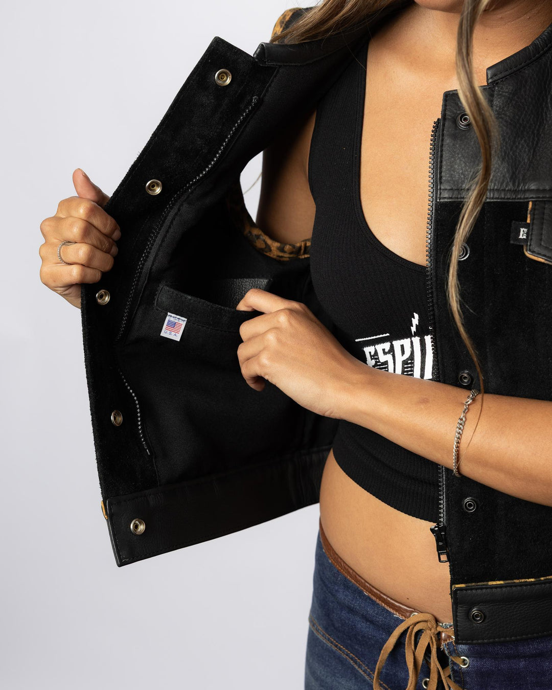 Ladies Bad Kitty Club Vest - Espinoza's Leather