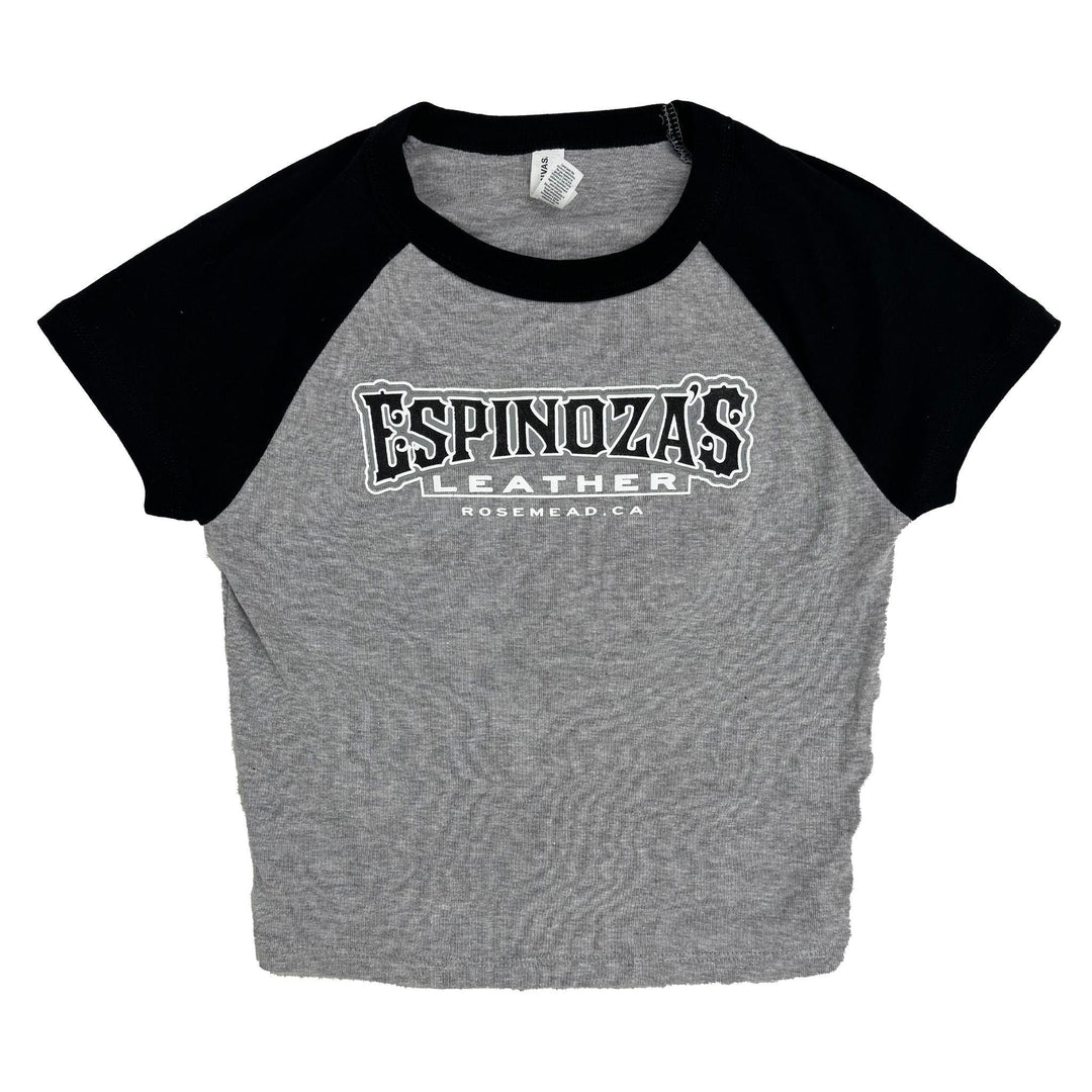Ladies Classic "Baby" Tee - Black and Grey - Espinoza's Leather