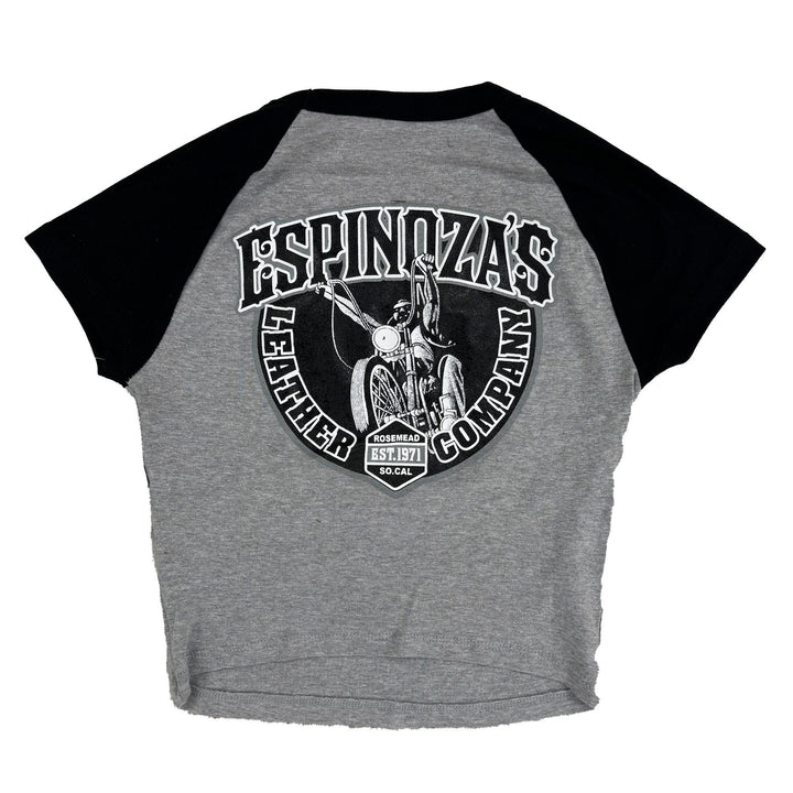 Ladies Classic "Baby" Tee - Black and Grey - Espinoza's Leather