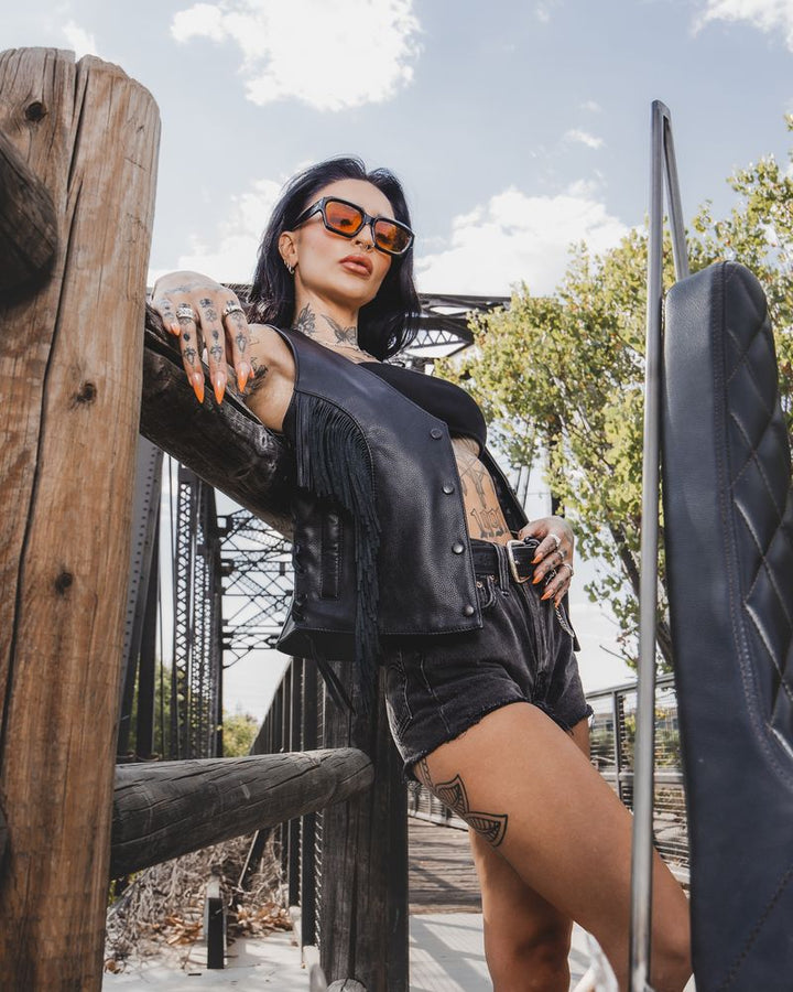Ladies Fringe Vest - Espinoza's Leather