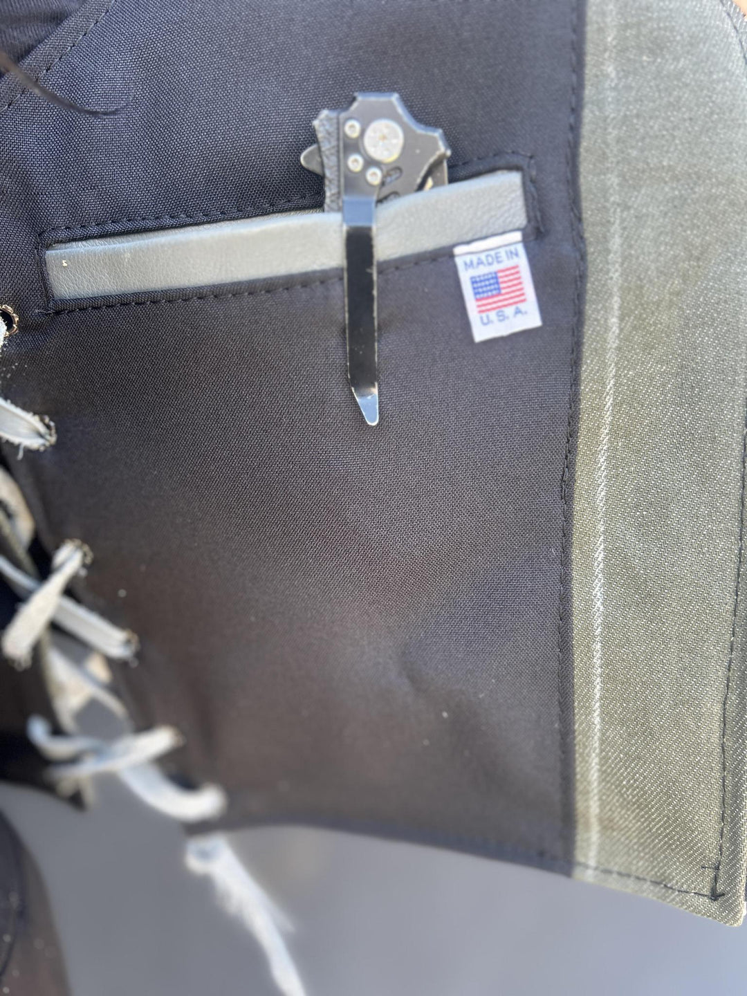 Ladies Gray Cow x Olive Denim Bonnie - Espinoza's Leather
