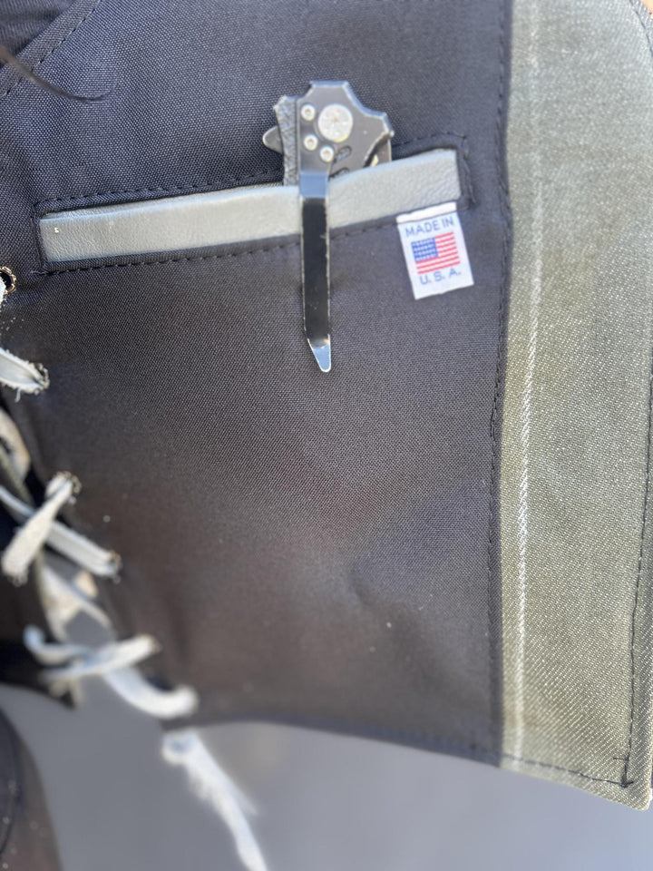 Ladies Gray Cow x Olive Denim Bonnie - Espinoza's Leather