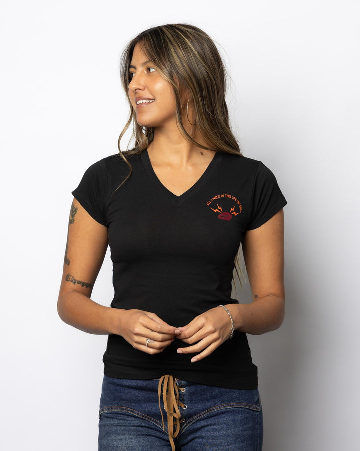 LADIES LIFE OF SIN V NECK - Espinoza's Leather