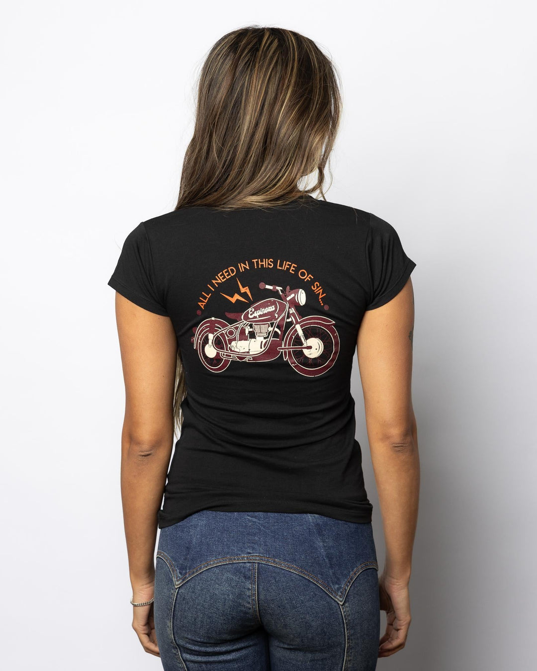 LADIES LIFE OF SIN V NECK - Espinoza's Leather