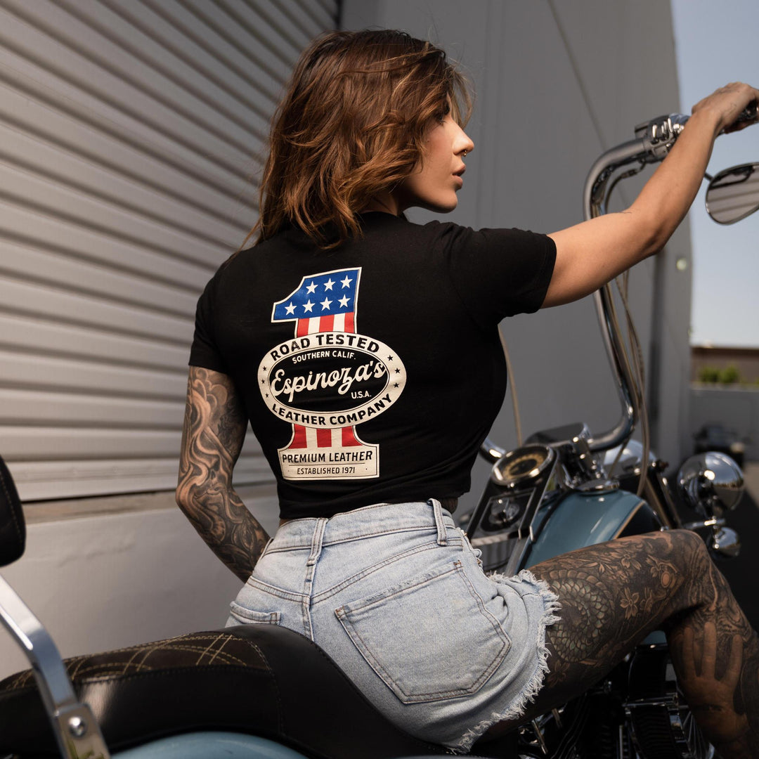 Ladies "The One" Crop Tee - Espinoza's Leather