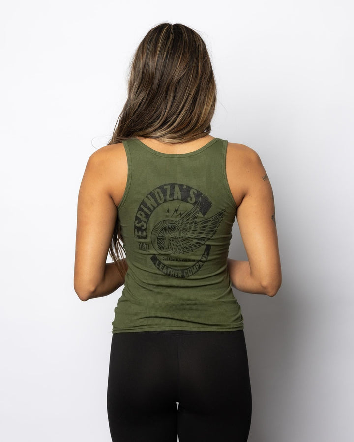 LADIES WINGED WHEEL TANK - Espinoza's Leather