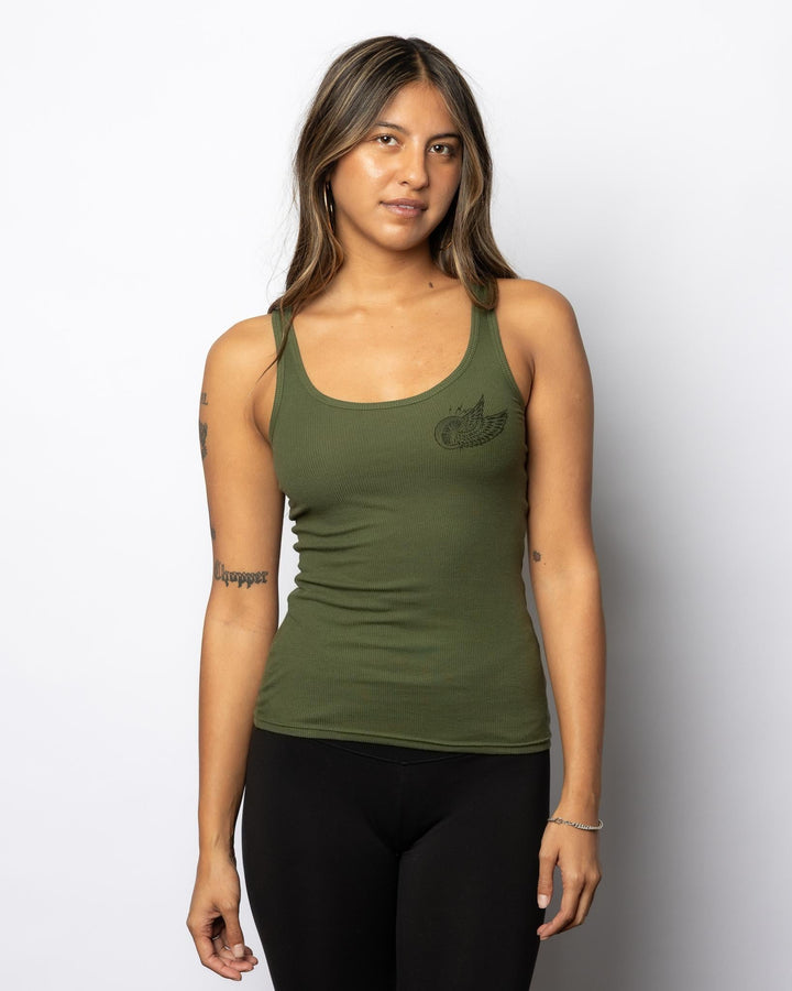LADIES WINGED WHEEL TANK - Espinoza's Leather