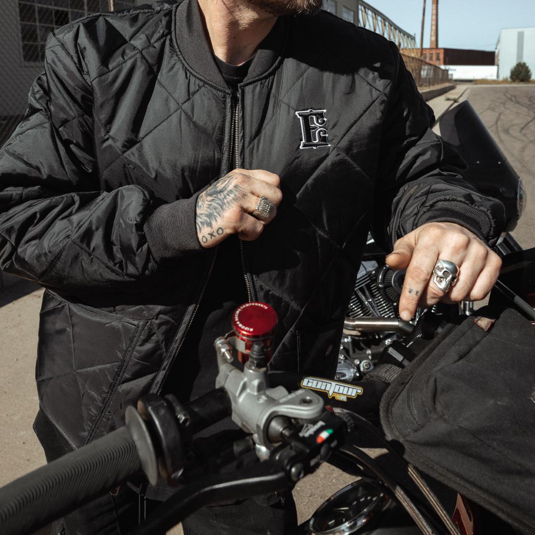 Men's Espinoza's Dickies Bomber Jacket - Black - Espinoza's Leather