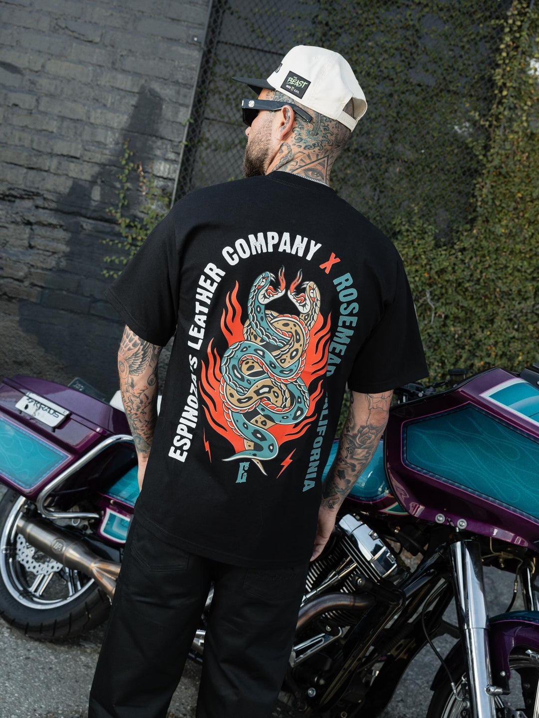 Mens Snakeskin Tee - Espinoza's Leather