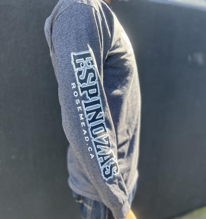 Men's Traditional Gray Long Sleeve Tee - Espinoza's Leather