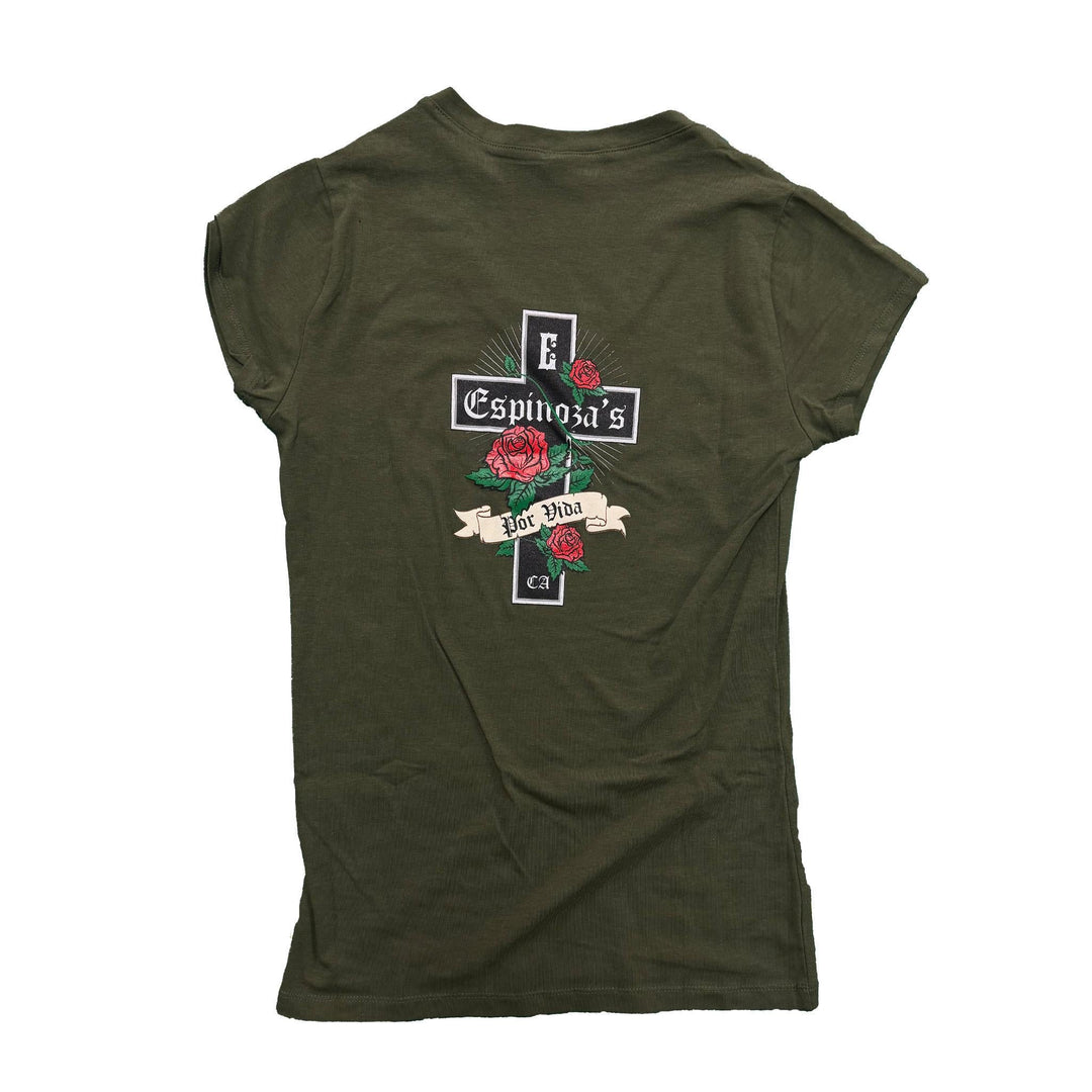 Por Vida Ladies V - Neck Tee - Espinoza's Leather