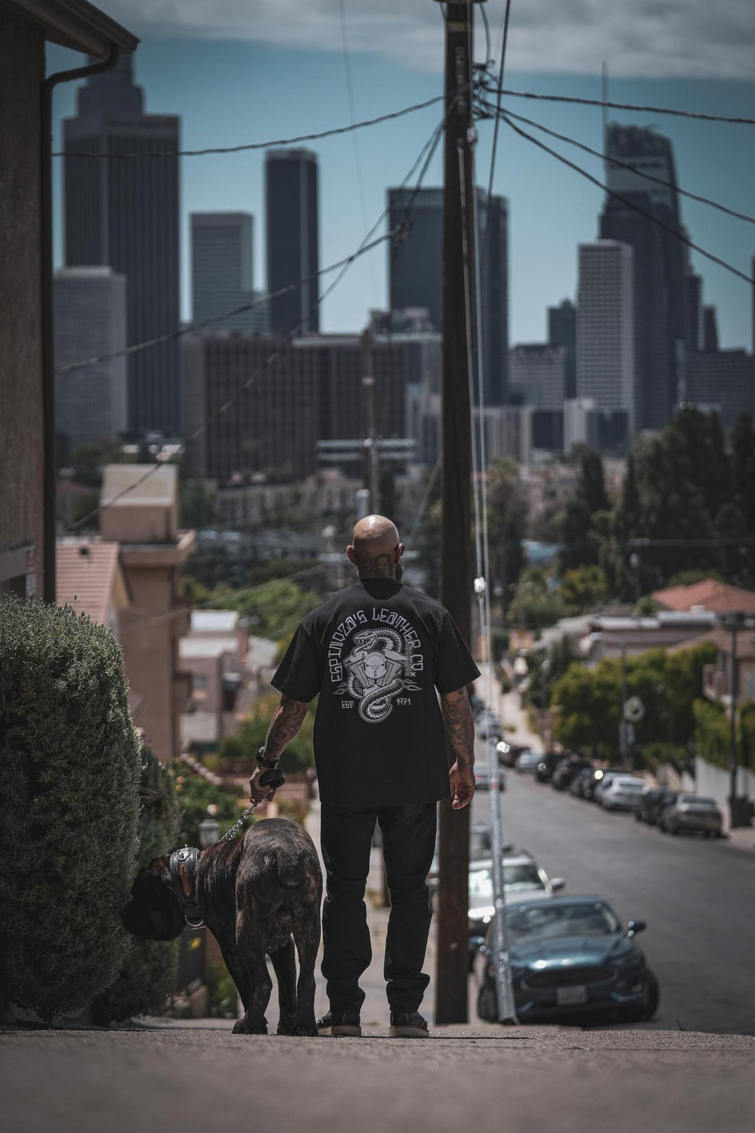 V - Twin Snake Tee - Espinoza's Leather