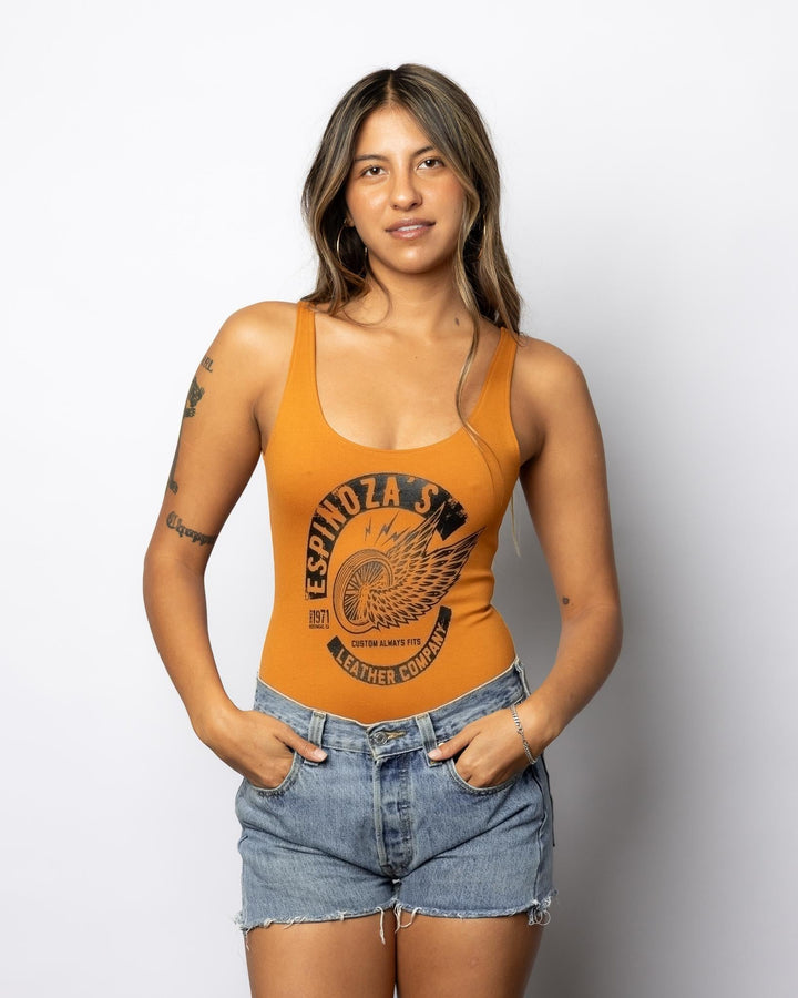 Womens Winged Wheel Bodysuit - Espinoza's Leather
