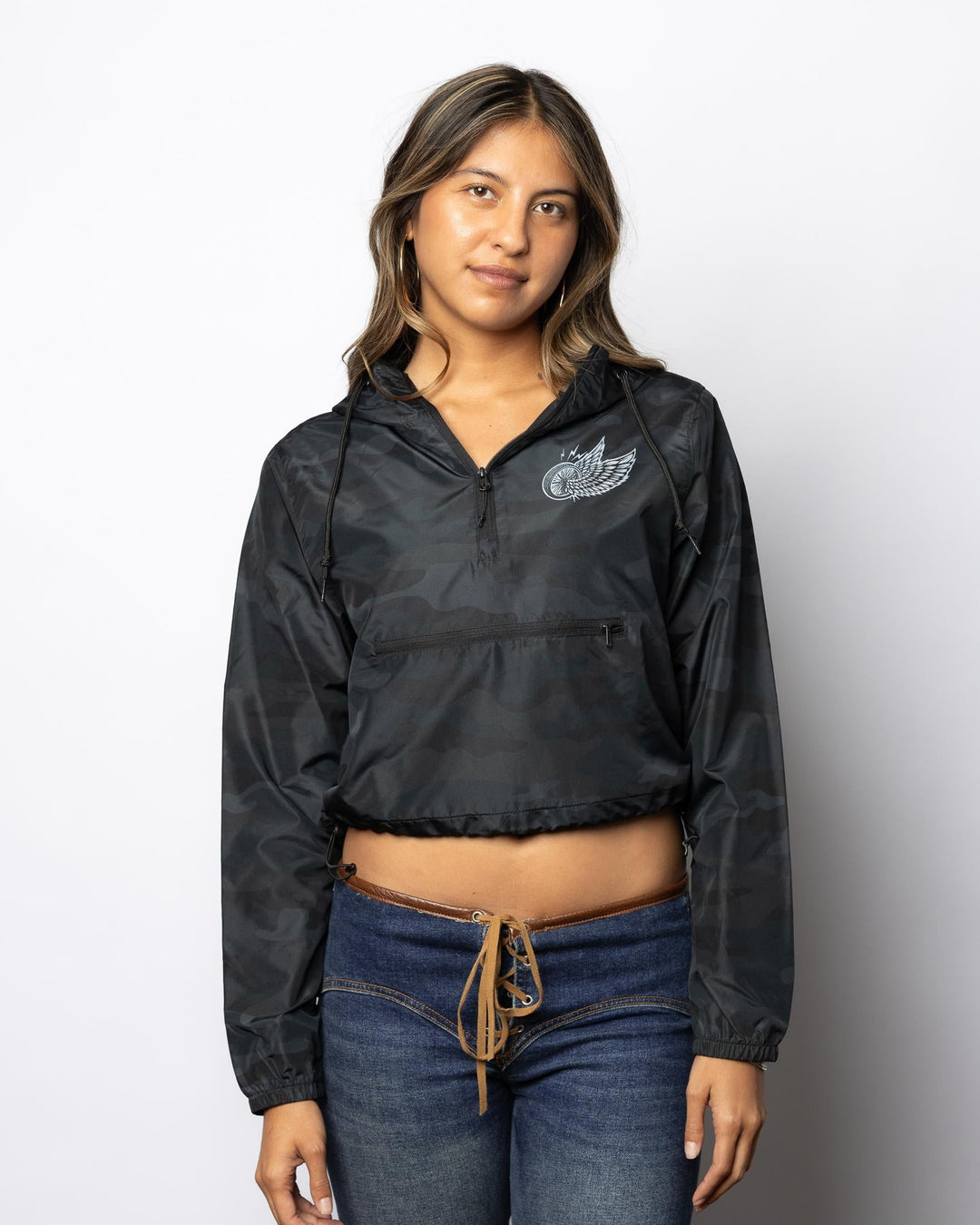 Womens Winged Wheel Light Weight Pull Over - Camo - Espinoza's Leather