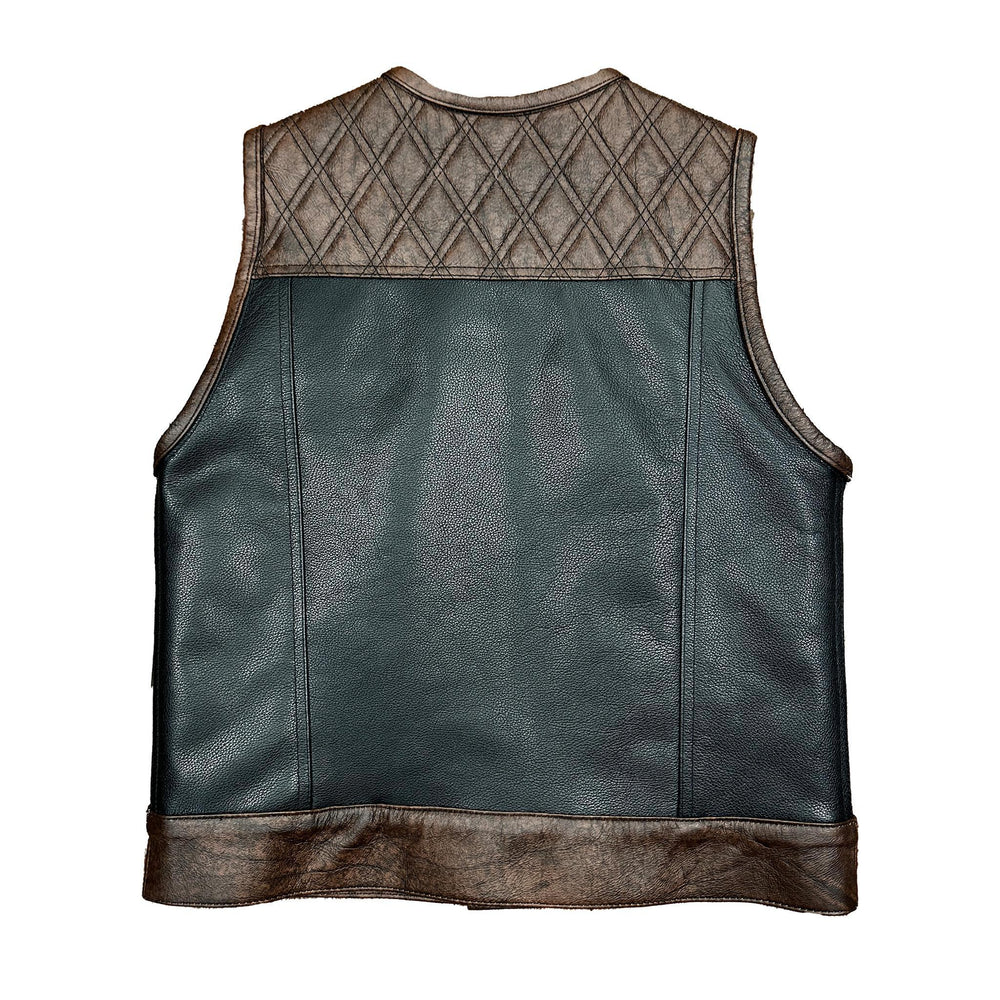 Brown Stone Vest - Espinoza's Leather