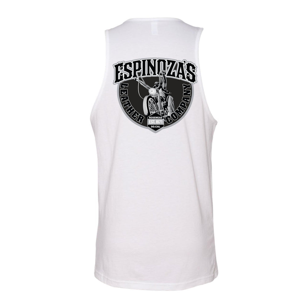 Classic Logo Tank Top -White - Espinoza's Leather